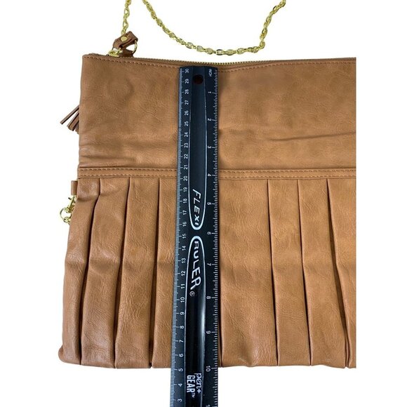 Urban Expressions Women's Brown Foldable Clutch Purse With Strap - Picture 7 of 8